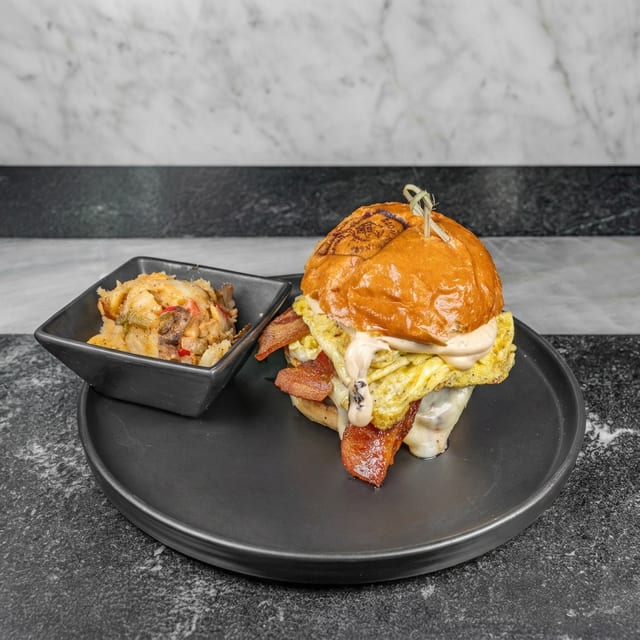 Breakfast Burger Combo.